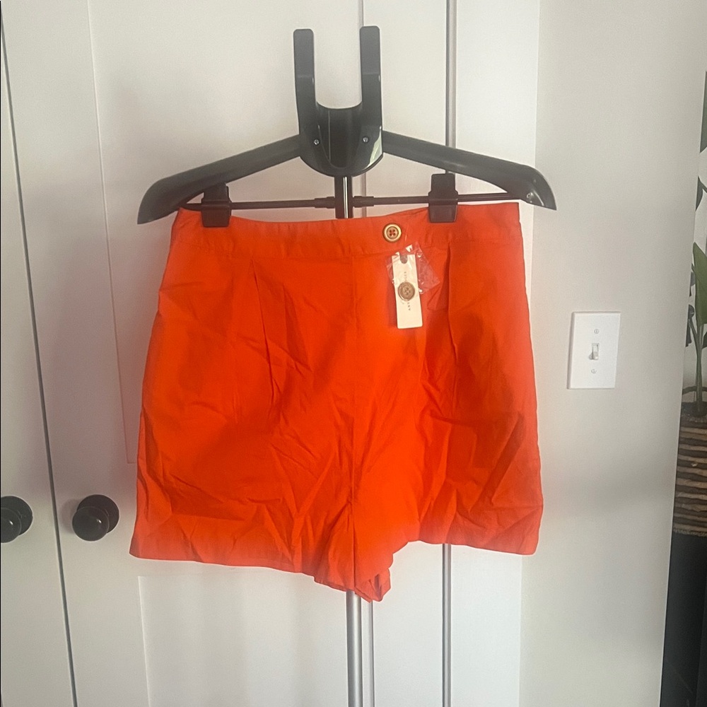Anthropologie High Waist Orange Shorts